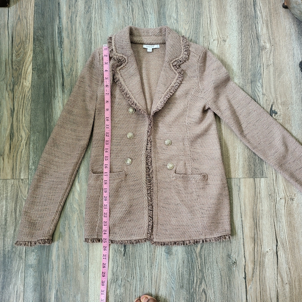 Chico's Women's Fringed Blazer Jacket - Picture 11 of 16